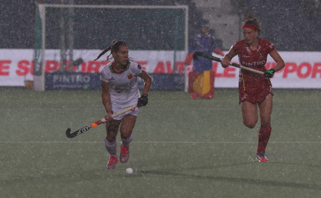 hockey, hockeyesp, #hwl2017, españa, belgica, redsticks, red panthers, xantal giné