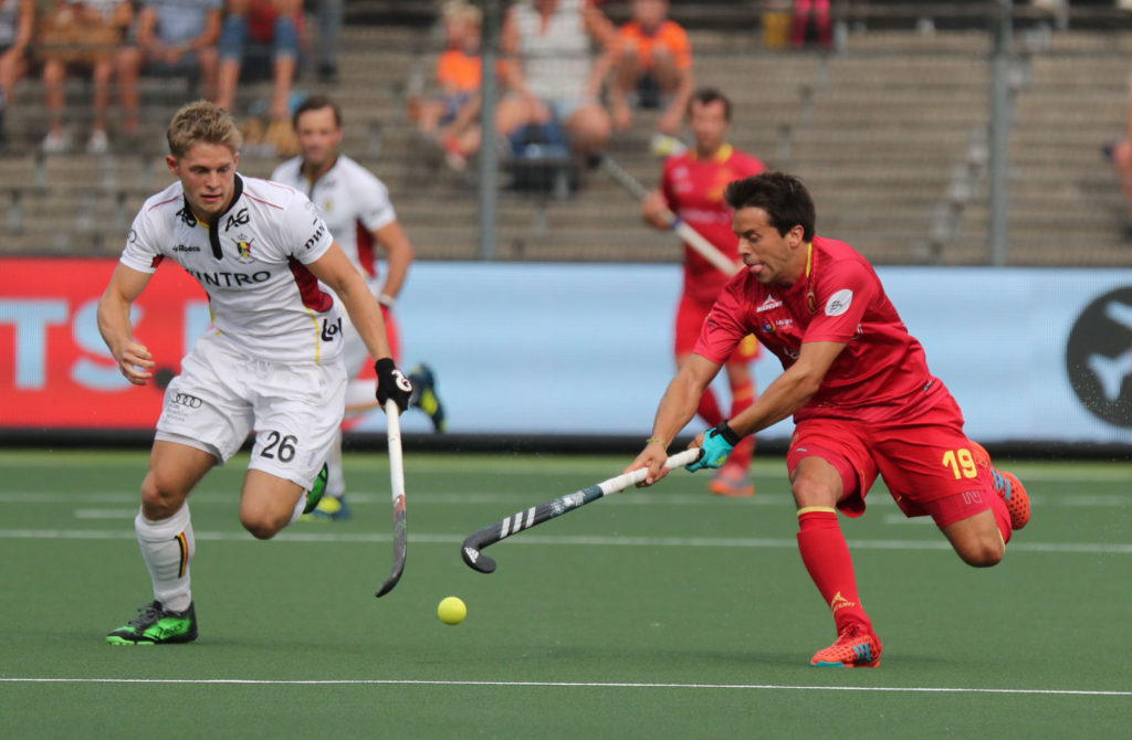 Marc Sallés, ante Bélgica en el EuroHockey 2017